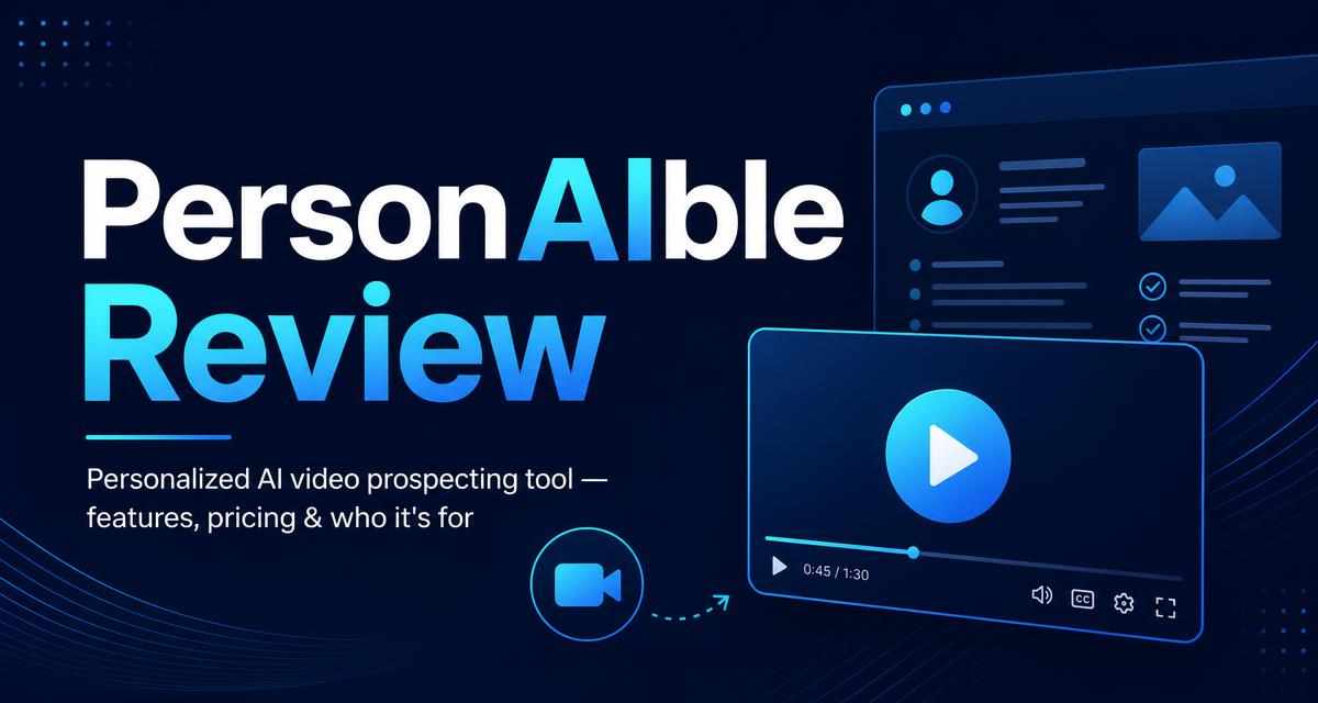 PersonAIble review cover graphic showing a personalized AI video interface